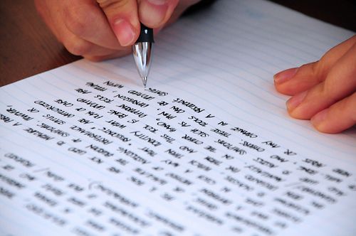 Writing photo by jjpacres on Flickr