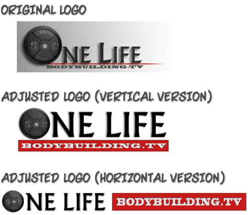 One Life Bodybuilding logo adjustments