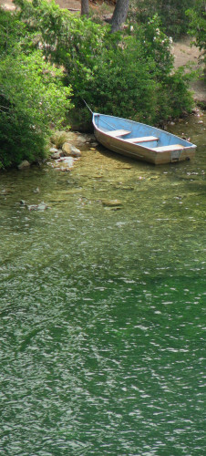 River, with small boat
