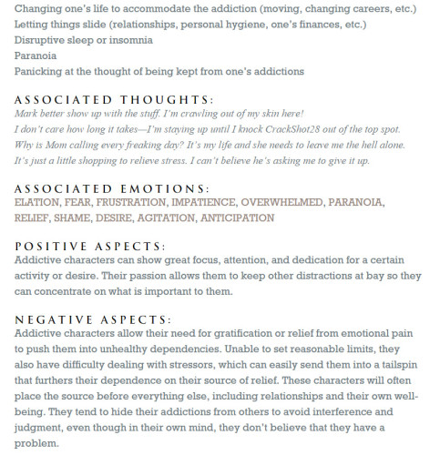 One Stop - Negative traits thesaurus detail