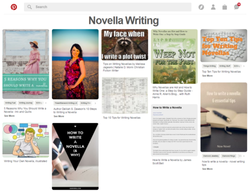 Novella Writing Pinterest Board