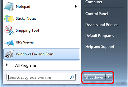 Windows Shut down