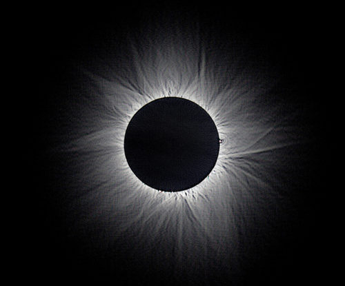 Corona detail on 2012 solar eclipse by Nicholas Jones