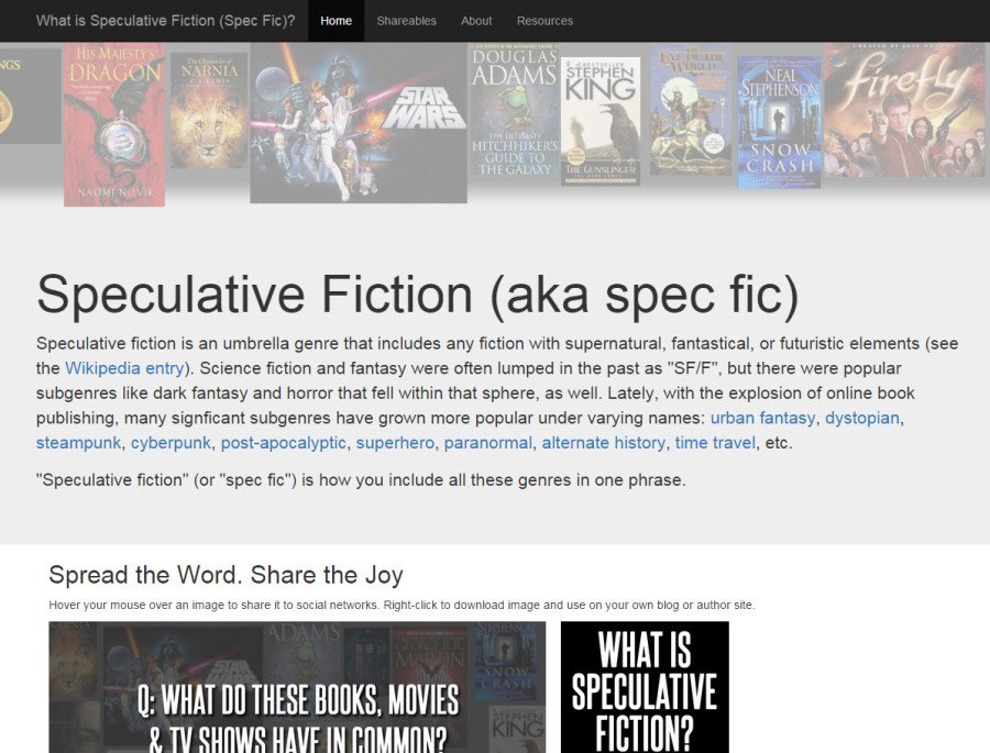 Answering the question “What is speculative fiction?” Bigger On The